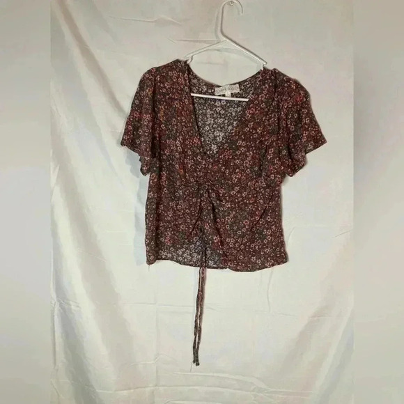 Hippie Rose top scrunch up to crop top or loosen to regular top - Picture 1 of 6